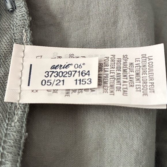 Aerie Women's Werk Play Twill Pain Splatter Green Overalls XS - Picture 11 of 16